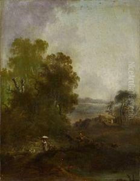 Zwei Waldlandschaften Oil Painting by Jacob Van Ruisdael