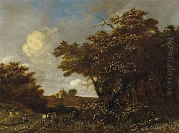 Landschaft Mitjagern Oil Painting by Jacob Van Ruisdael