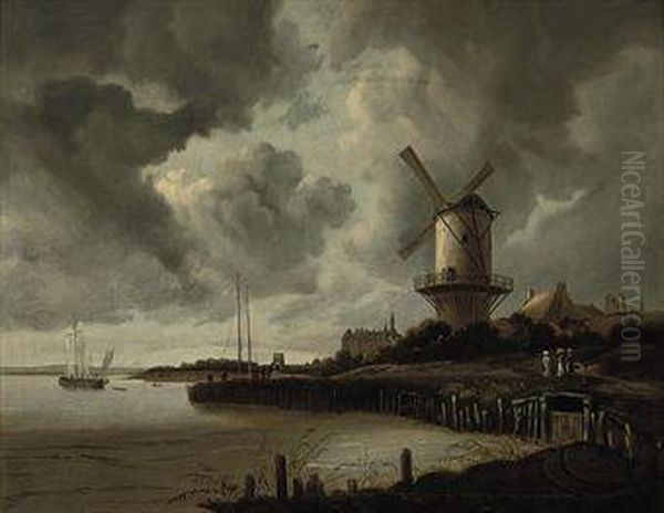 The Windmill At Wijk Bij Duurstede Oil Painting by Jacob Van Ruisdael