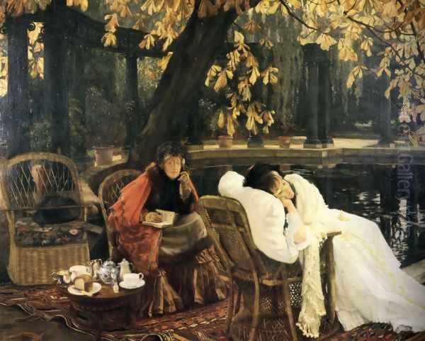 A Convalescent 1876 Oil Painting by James Jacques Joseph Tissot