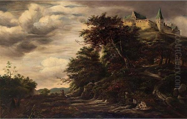 Bentheim Castle Oil Painting by Jacob Van Ruisdael