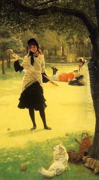 Croquet Oil Painting by James Jacques Joseph Tissot