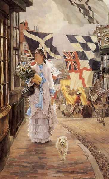 A Fete Day At Brighton Oil Painting by James Jacques Joseph Tissot