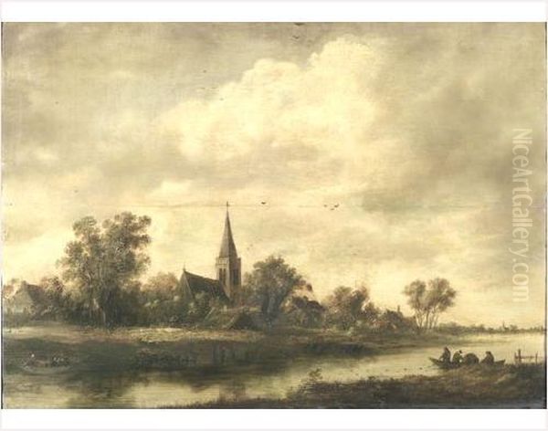 Ecole Hollandaise Du Xixeme Siecle Oil Painting by Salomon van Ruysdael