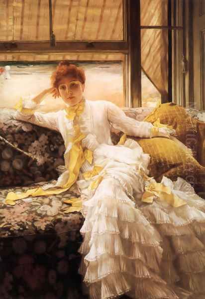 Spring (or Seaside) Oil Painting by James Jacques Joseph Tissot