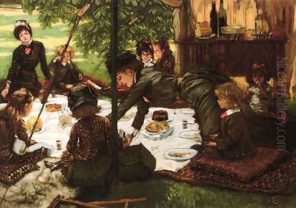 Children's Party Oil Painting by James Jacques Joseph Tissot