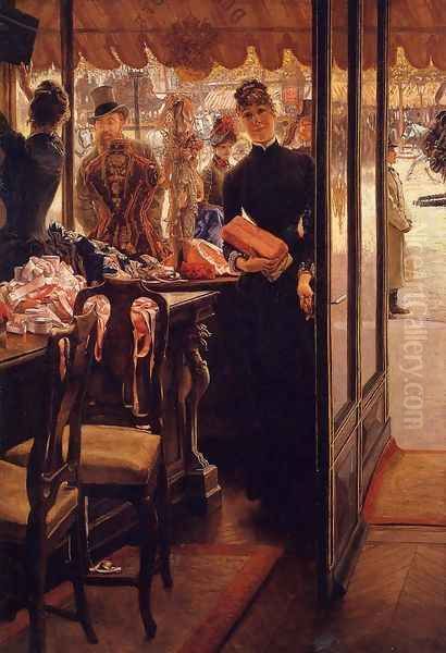 The Shop Girl Oil Painting by James Jacques Joseph Tissot