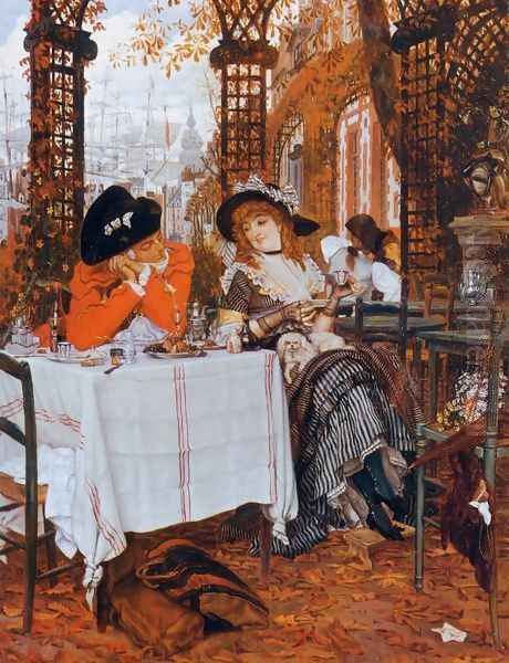 A Luncheon Oil Painting by James Jacques Joseph Tissot