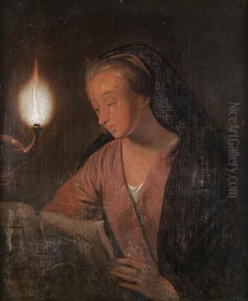 The Penitent Magdalen Oil Painting by Godfried Schalcken