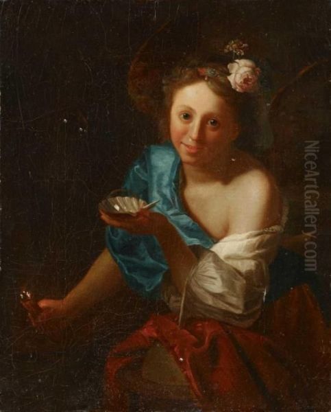 Allegorie Der Verganglichkeit Oil Painting by Godfried Schalcken