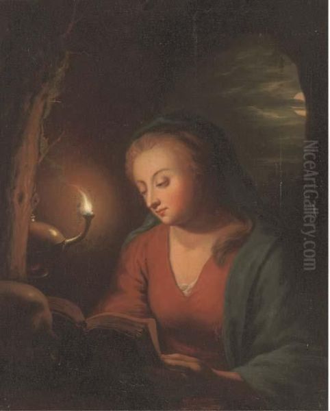 The Penitent Magdalen Oil Painting by Godfried Schalcken