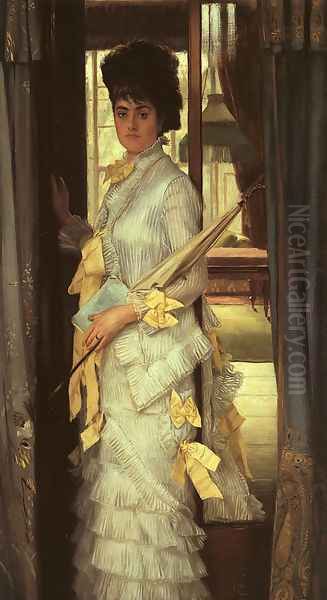 A Portrait (Miss Lloyd) 1876 Oil Painting by James Jacques Joseph Tissot