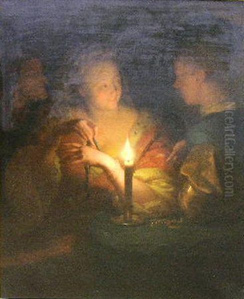 The Lovers Oil Painting by Godfried Schalcken