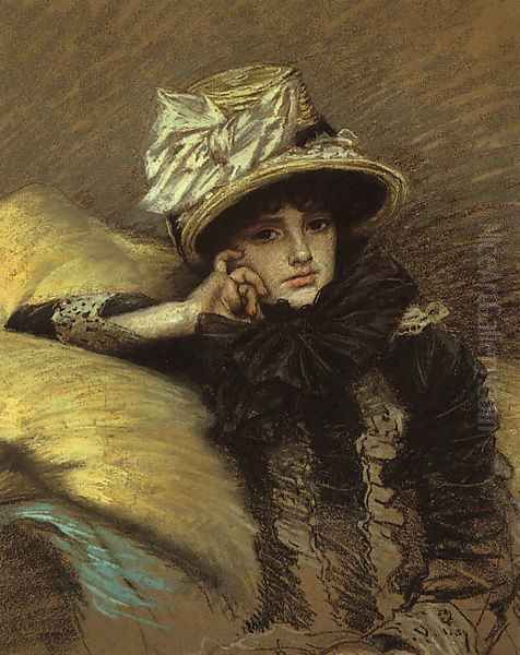 Berthe 1882 Oil Painting by James Jacques Joseph Tissot