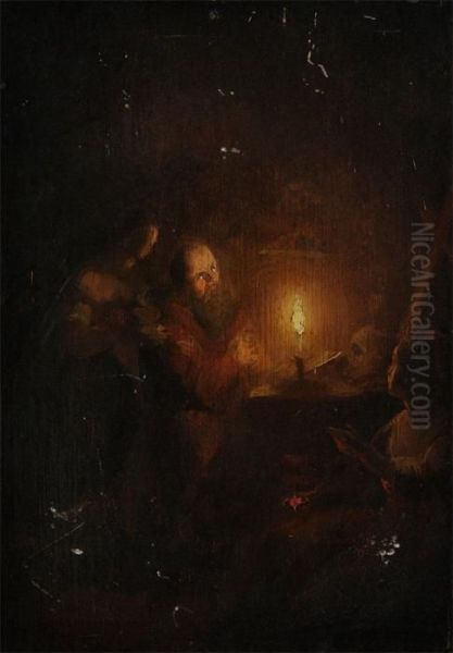 The Temptation Of Saint Anthony Oil Painting by Petrus van Schendel