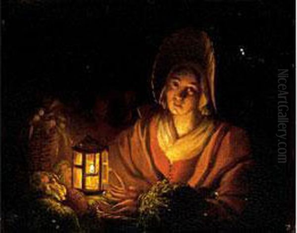 Junge Frau Mit Laterne
Ol Auf Holz Oil Painting by Petrus van Schendel