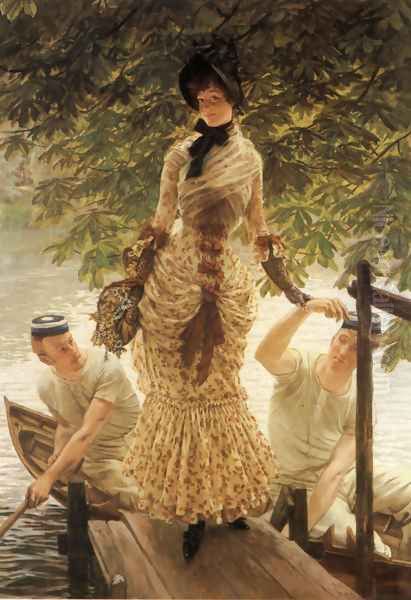 On The Thames Oil Painting by James Jacques Joseph Tissot