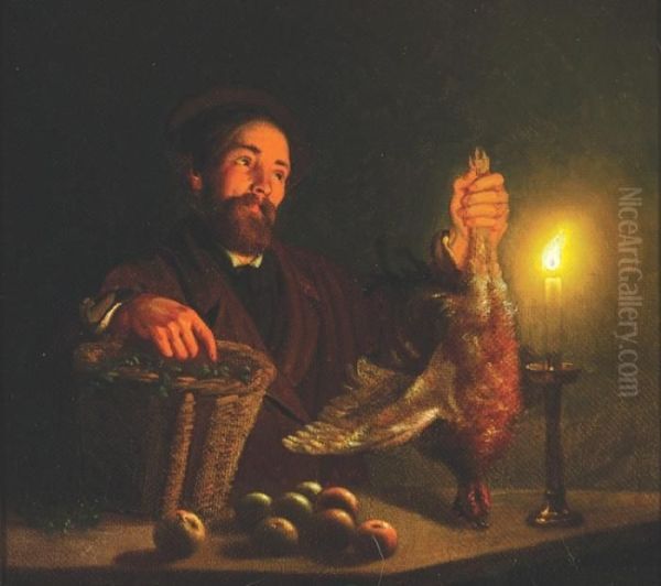 Before The Feast Oil Painting by Petrus van Schendel