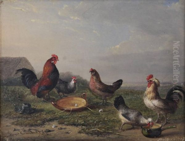 ````````coqs Oil Painting by Franz van Severdonck