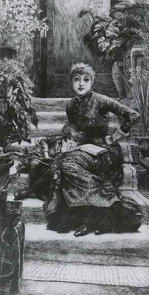 La Soeur Ainee (The Elder Sister) Oil Painting by James Jacques Joseph Tissot