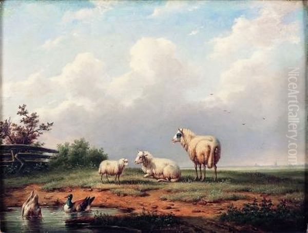 Paysage Pastoral Oil Painting by Franz van Severdonck