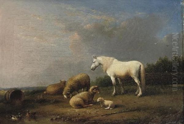 In The Pasture Oil Painting by Franz van Severdonck