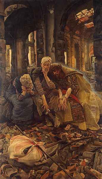 Inner Voices (or Christ Consoling the Wanderers) Oil Painting by James Jacques Joseph Tissot