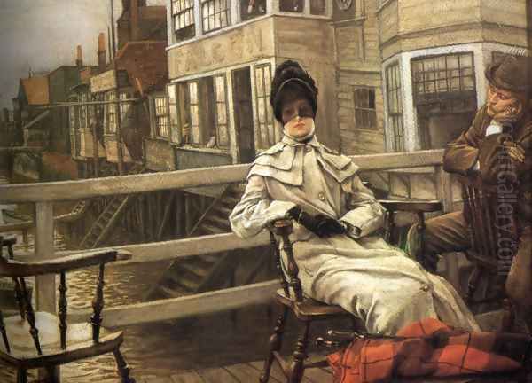 Waiting For The Ferry 2 Oil Painting by James Jacques Joseph Tissot