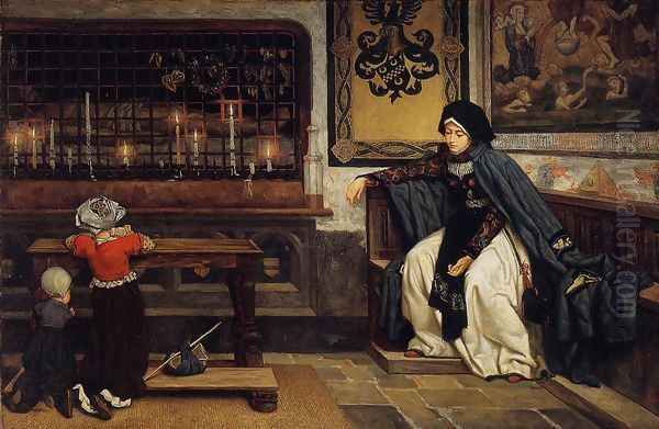 Marguerite In Church Oil Painting by James Jacques Joseph Tissot