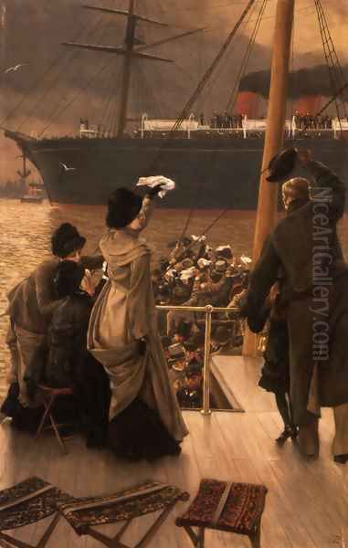 Goodbye, on the Mersey Oil Painting by James Jacques Joseph Tissot