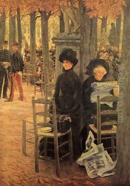 Jacques Without A Dowry Aka Sunday In The Luxembourg Gardens Oil Painting by James Jacques Joseph Tissot