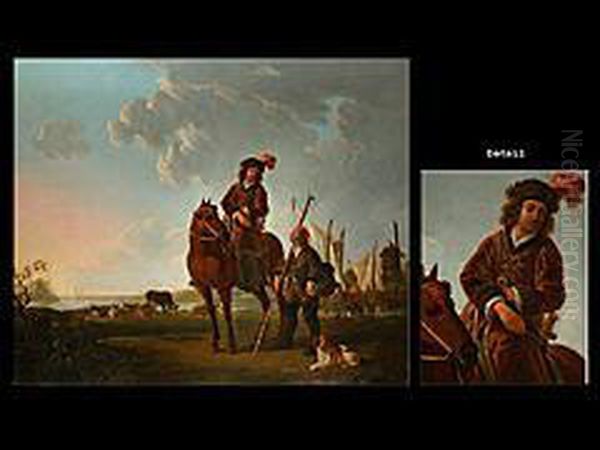 Bekannt Als Nachschopfer Von Bildern Des Albert Cuyp Oil Painting by Jacob Van Stry