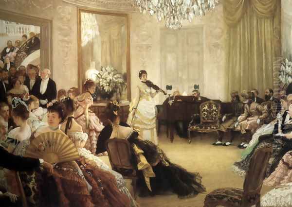 Hush! (or The Concert) Oil Painting by James Jacques Joseph Tissot