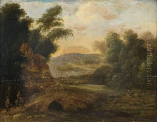 Paysage Avec La Fuite En Egypte Oil Painting by Lucas Van Uden