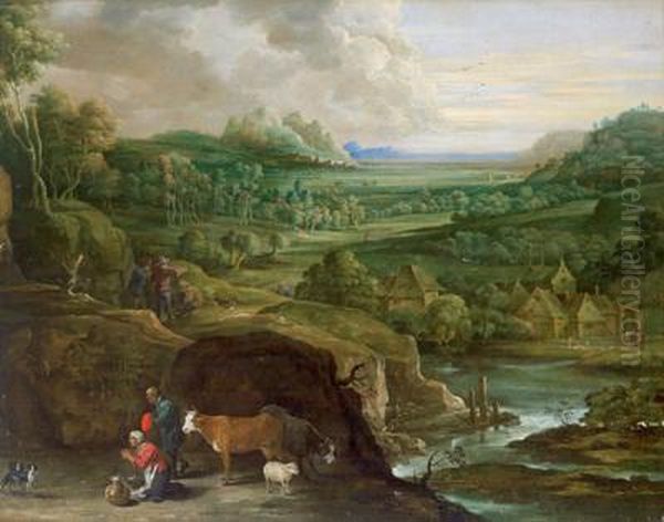 E David Teniers Oil Painting by Lucas Van Uden