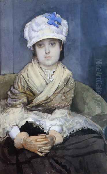 Waiting Oil Painting by James Jacques Joseph Tissot