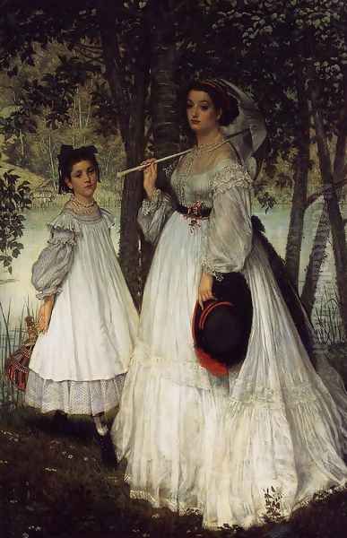 The Two Sisters; Portrait Oil Painting by James Jacques Joseph Tissot