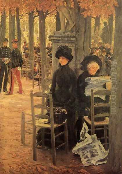 Without a Dowry aka Sunday in the Luxembourg Gardens Oil Painting by James Jacques Joseph Tissot