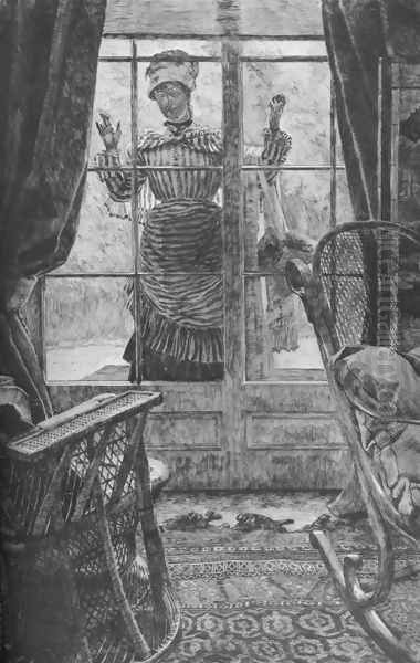 Femme à la fenêtre (Woman at a Window) Oil Painting by James Jacques Joseph Tissot