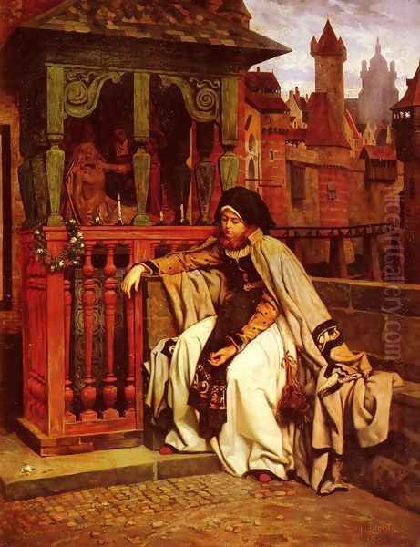 Marguerite Au Rempart (Marguerite by the Rampart) Oil Painting by James Jacques Joseph Tissot