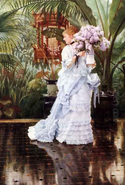 The Bunch of Lilacs Oil Painting by James Jacques Joseph Tissot