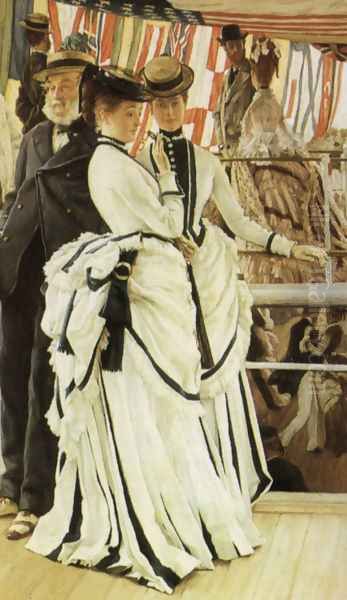 The Ball on Shipboard (detail) Oil Painting by James Jacques Joseph Tissot