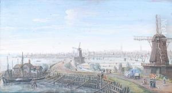 An Extensive View Of Hoorn Oil Painting by (circle of) Wittel, Gaspar van (Vanvitelli)