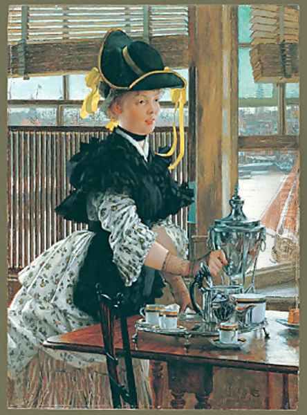 Tea 1872 Oil Painting by James Jacques Joseph Tissot