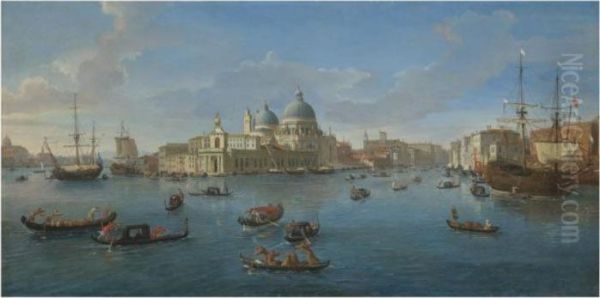 Venice, A View Of The Bacino Di 
San Marco Looking West With Thepunta Della Dogana And The Entrance To 
The Grand Canal Oil Painting by (circle of) Wittel, Gaspar van (Vanvitelli)