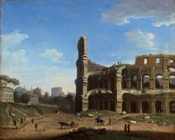 Vue Du Colisee A Rome Oil Painting by (circle of) Wittel, Gaspar van (Vanvitelli)