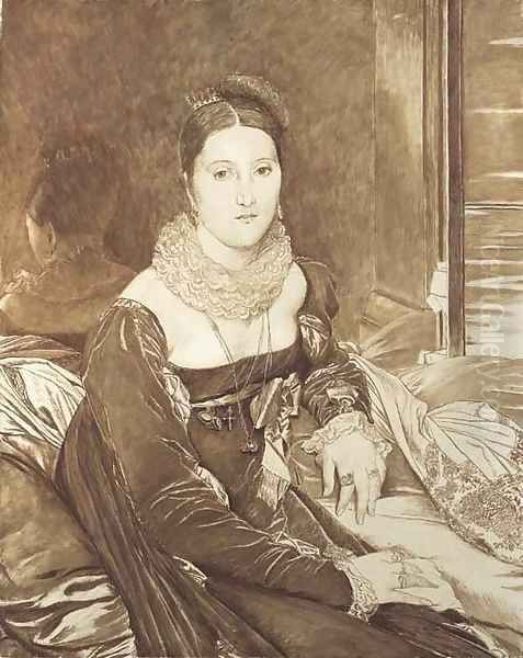 Portrait of Vicomtesse de Senonnes Oil Painting by James Jacques Joseph Tissot