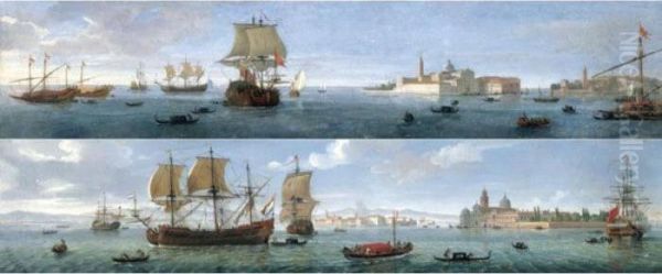 Venice, A View Of The Island Of San Giorgio Maggiore Oil Painting by (circle of) Wittel, Gaspar van (Vanvitelli)