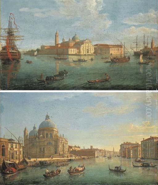 The Island Of San Giorgio 
Maggiore, Venice, From The Bacino; And The Entrance To The Grand Canal, 
With The Santa Maria Della Salute Oil Painting by (circle of) Wittel, Gaspar van (Vanvitelli)