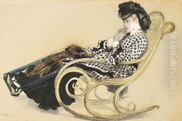 Study for 'The Last Evening' Oil Painting by James Jacques Joseph Tissot